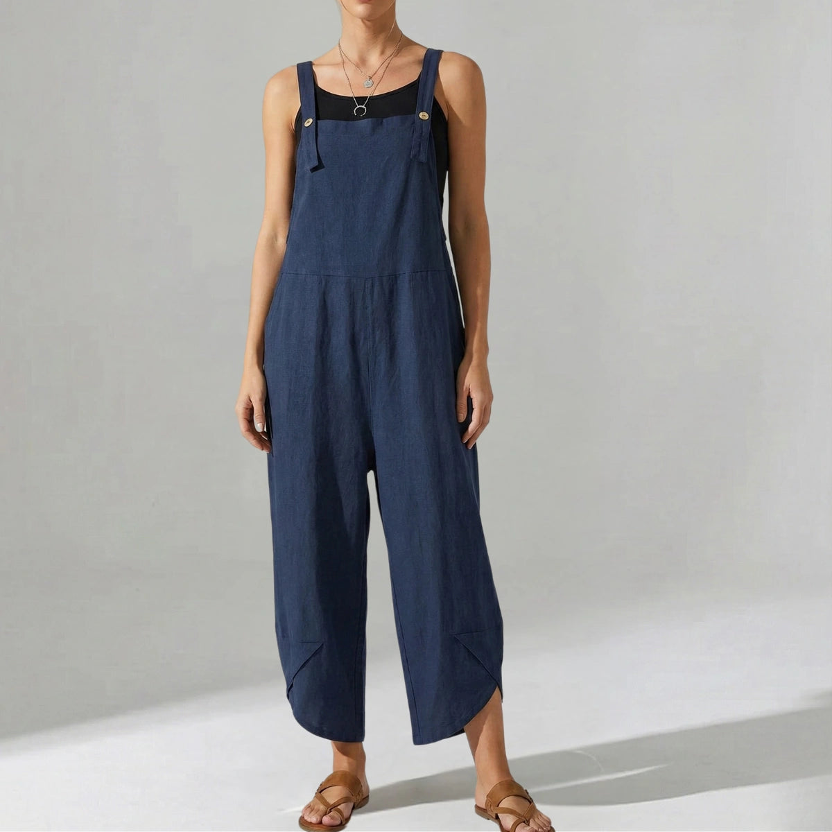Gardaly Lässiger Jumpsuit mit Knopfleiste vorne