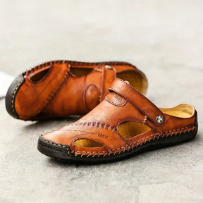Gardaly | Men's High Quality Soft Leather Casual Sandals - CloudWay™