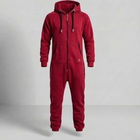 Gardaly Kuscheliger Fleece-Jumpsuit mit Reißverschluss und Kapuze