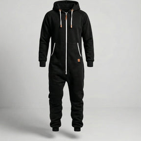 Gardaly Kuscheliger Fleece-Jumpsuit mit Reißverschluss und Kapuze