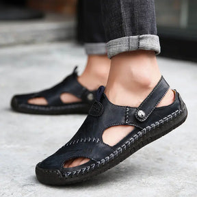 Gardaly | Men's High Quality Soft Leather Casual Sandals - CloudWay™